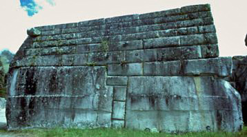 Machu Picchu  megalithic wall adjacent to the House of Three Windows.