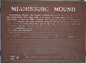 Sunrise from Miamisburg Mound, Ohio, interpretation plaque.
