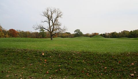 Central Mound.  Mound City Group, Hopewell Culture National Historical Park.