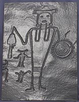 petroglyph ceramic plaque