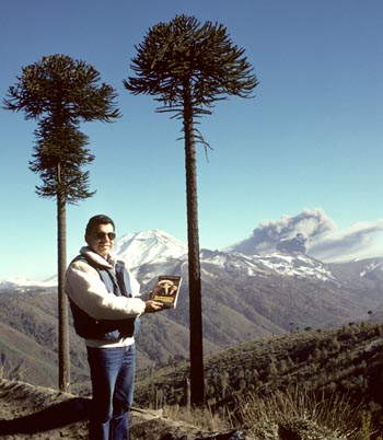 Volcan Lonquimay in Chile erupting in May, 1988.