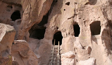 Bandelier National Monument stone-cut rooms