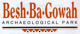 Besh-Ba-Gowah Archaeological Park logo, 111 x 261 pixels, 23 K.