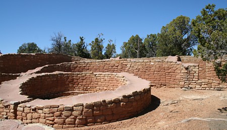 Mesa Verde Sun Temple, located across the canyon from Cliff Palace.