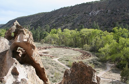 Tyuonyi Pueblo in Frijoles Canyon, Bandelier National Monument