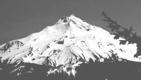 Mount Jefferson, view from Devils Ridge (west face). 