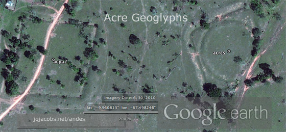 Acre geoglyphs aerial image