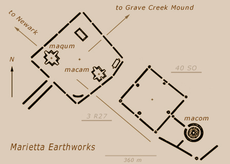 Marietta Earthworks plan