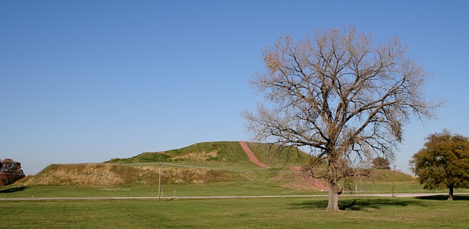 The south face of Monks Mound. 