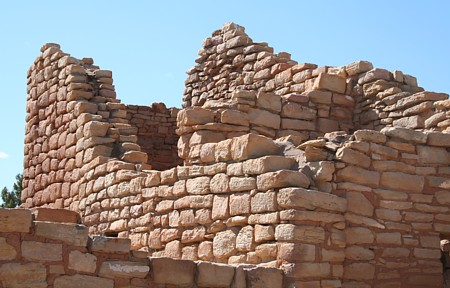 Puebloan masonry at Hovenweep National Monument, Cajon Group, in San Juan County, Southeastern Utah.