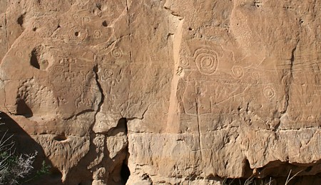 petroglyphs in chacvo canyon