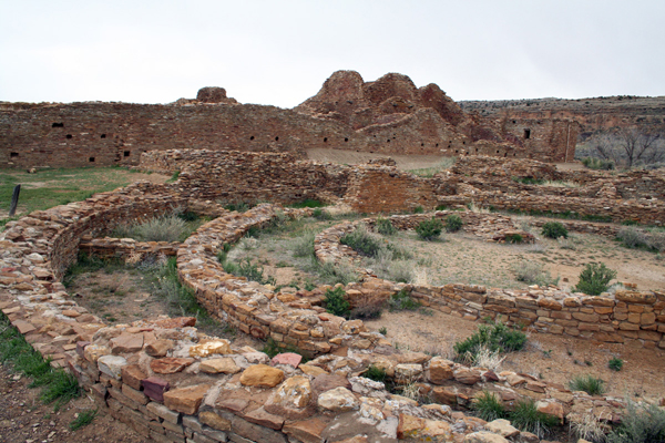 Pueblo del Arroyo tri-walled kiva at the great house in Chaco Canyon