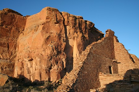 Pueblo Bonito,  north wall section
